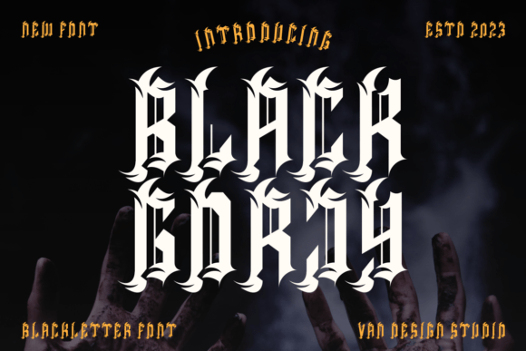 Black Gorjy: A Bold Blackletter Font for Editorial Design and Publishing