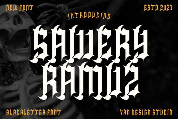 Sawery Ramuz: A Bold Blackletter Font for Digital Design